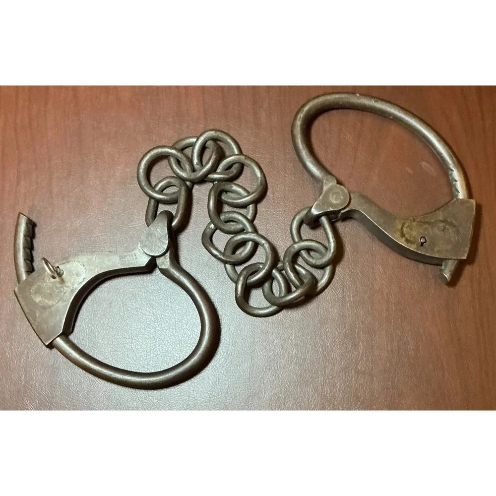 Vintage Iron Hand Forged Leg Shackles